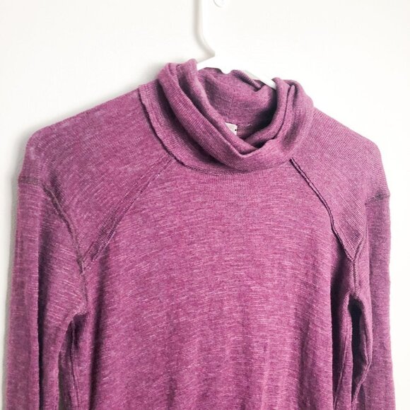 We The Free Cowl Neck Open Back Knit Sweater XS Plum - Picture 5 of 10